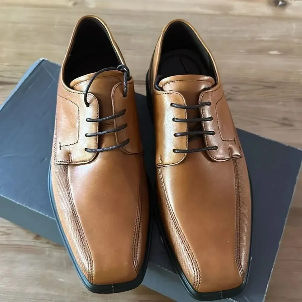 ECCO Johannesburg Bike Men's Toe Tie Oxford Shoe (Amber SZ 6-6.5) 62354401112